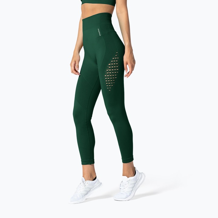 Colanti fara cusaturi de dama, Carpatree Phase, Verde, XS, Poliamida