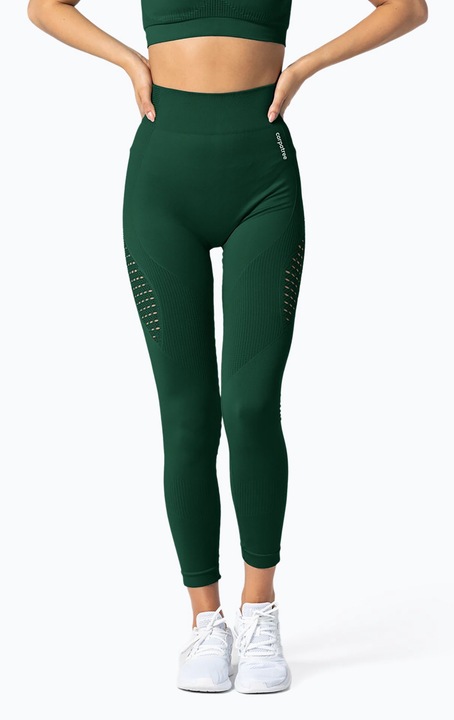 Colanti fara cusaturi de dama, Carpatree Phase, Verde, XS, Poliamida