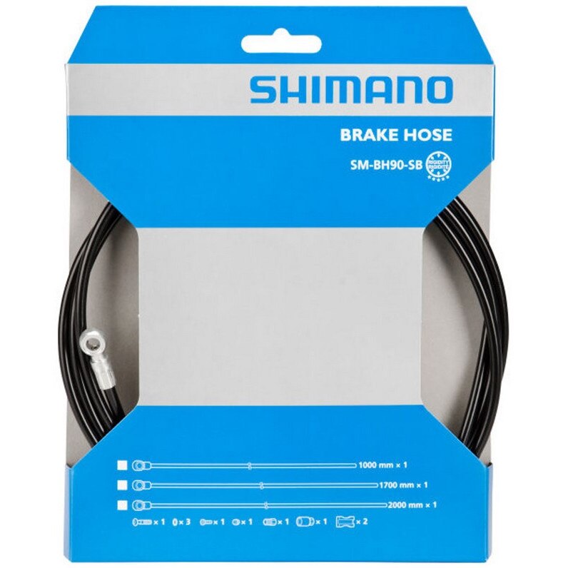 Маркуч за дискови спирачки, Shimano, 2000 мм, черен - eMAG.bg