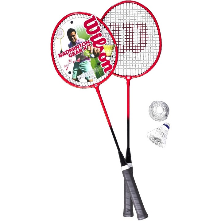 Set badminton Wilson rosu, 2 rachete