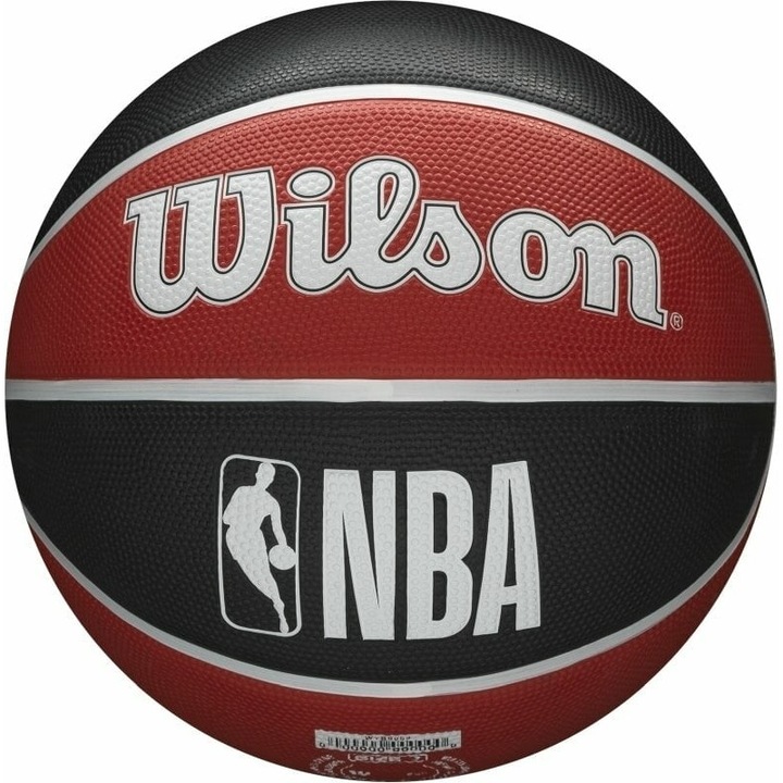 Баскетболна топка, Wilson, NBA Team Tribute, Размер 7, Черно / Червено