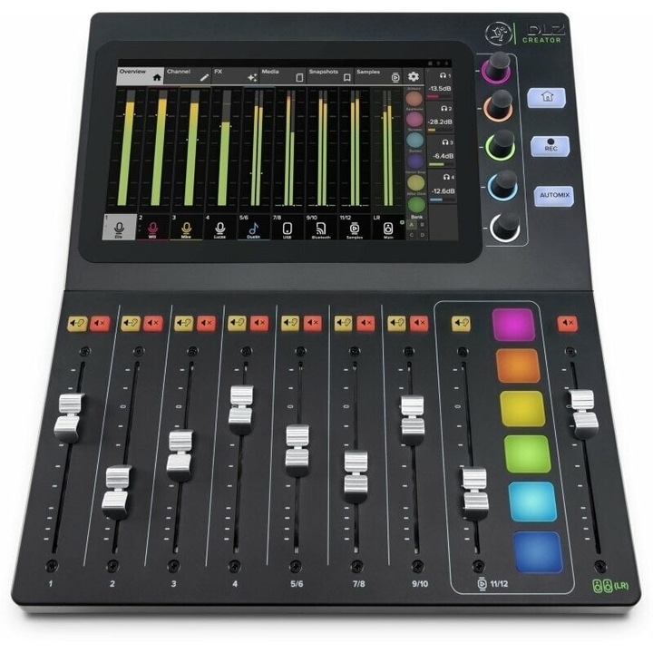 Mixer digital pentru podcasting si streaming, Mackie DLZ Creator, Onyx80, Bluetooth, Negru