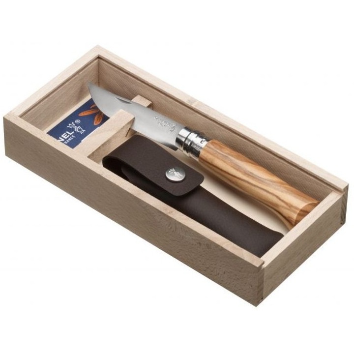 Cutit, Opinel, Otel/Lemn, 8.5 cm, Argintiu/Bej