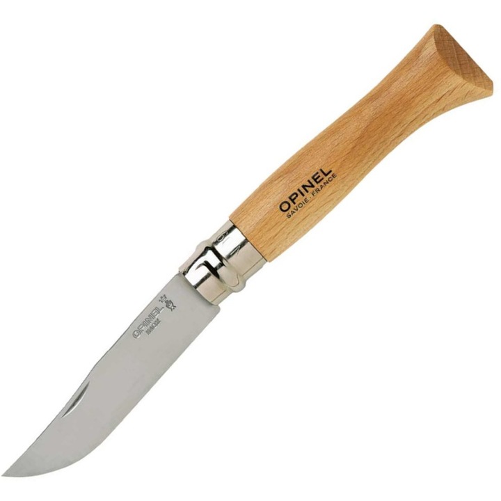 Cutit Pliabil Opinel Tradition Otel Inoxidabil Lama 9cm Maner Fag Siguranta Virobloc pentru Picnic Bivuac Gratar Drumetii Multifunctional