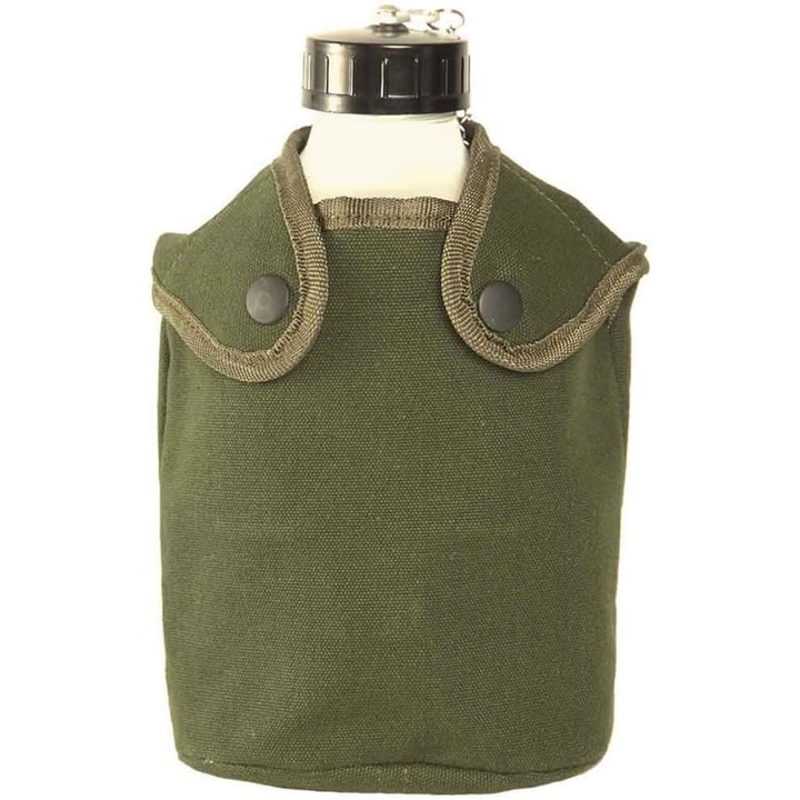 Bidon Apa French 1,3 L cu Husa Oliv