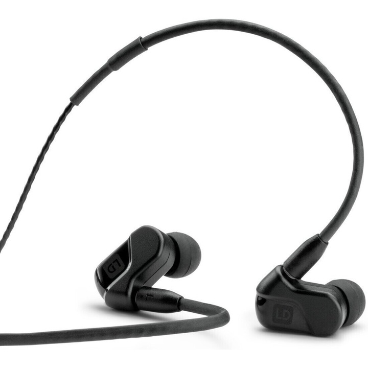 LD Systems слушалки, честота 20-18 000 Hz, силикон и пяна, черни, 16g