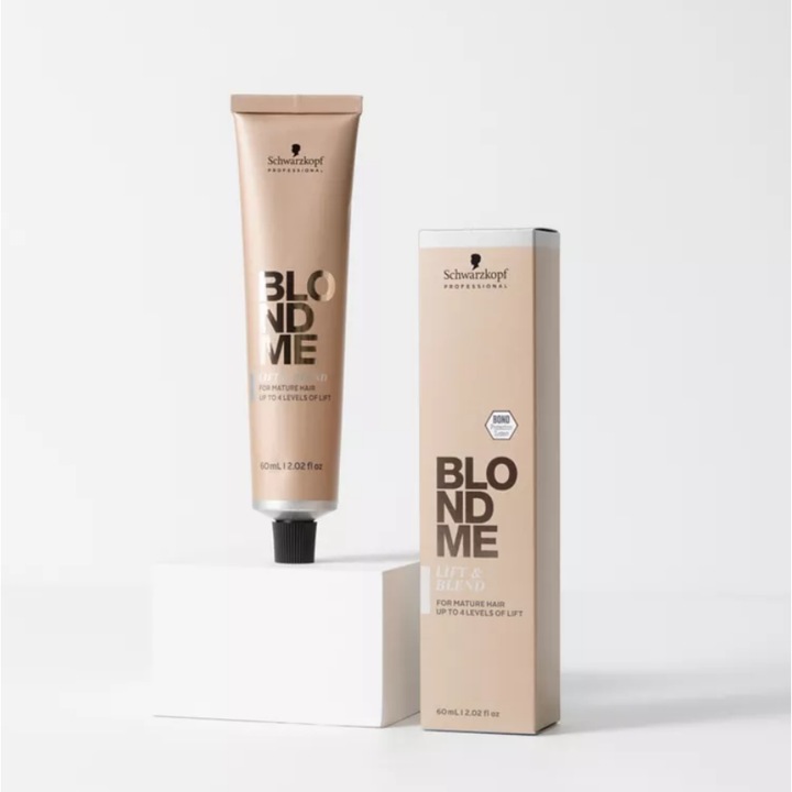Vopsea, Schwarzkopf Professional Lift Blend Sand, de par permanenta cu amoniac pentru acoperirea parului alb, 60ml