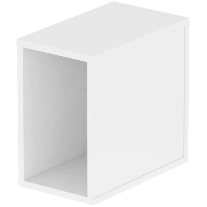 Cutie depozitare, Capacitate 55 viniluri, Alb