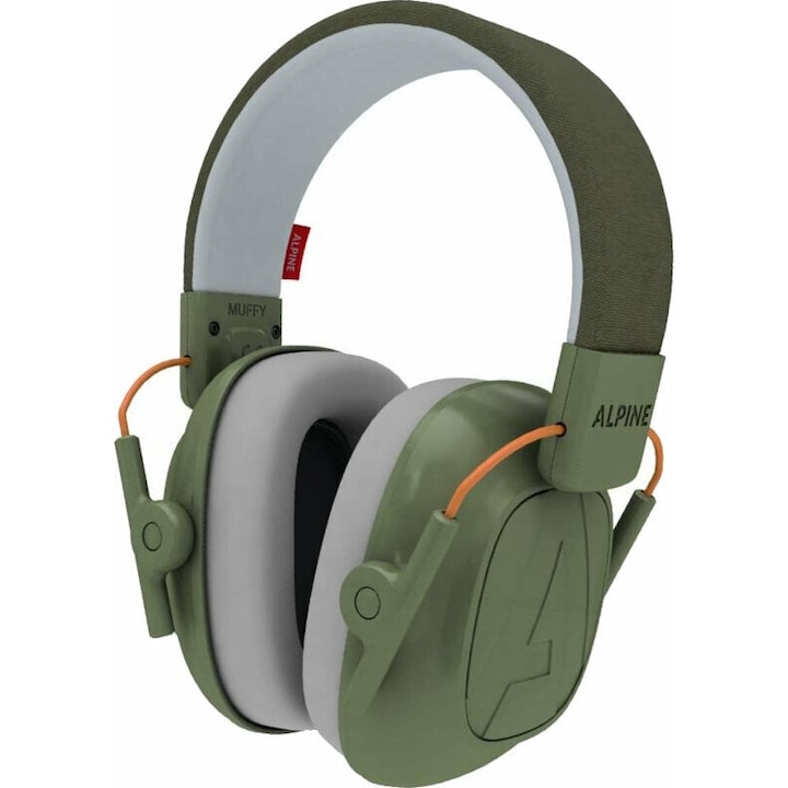 Casti antifonice pliabile pentru copii 5-16 ani, ofera protectie auditiva, SNR 25, verde, ALPINE Muffy Kids Green ALP26511