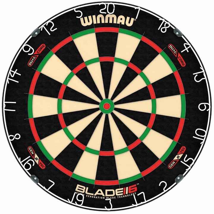 Мишена за дартс, Winmau, Dual Core, Многоцветна