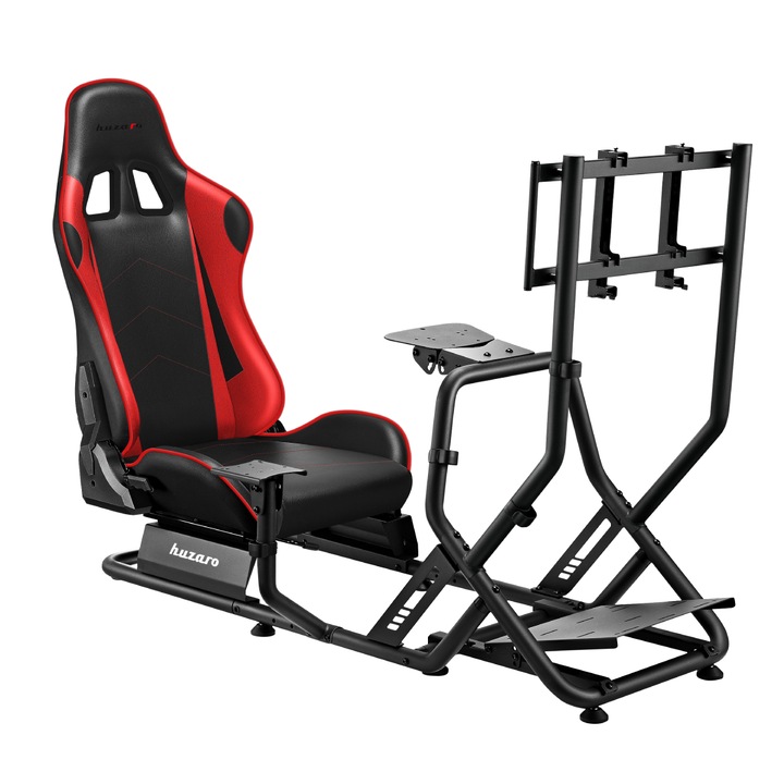 Cadru pentru, simracing, scaun gaming, cockpit pliabil, Huzaro Speed 6.0, reglabil, suport tv pana la 50 Inch