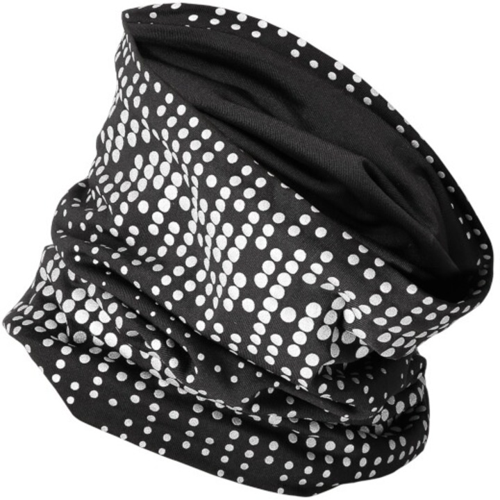 Banda reflectorizanta, Nils, Poliester/Elastan, Negru/Alb