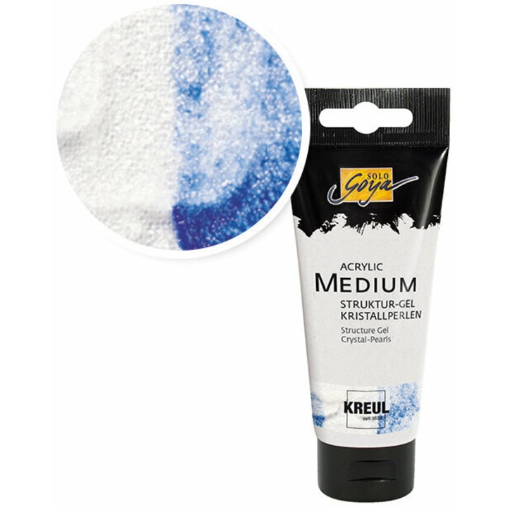 Set pictura Kreul Solo Goya, gel acrilic cu structura, Crystal Pearls, 100ml