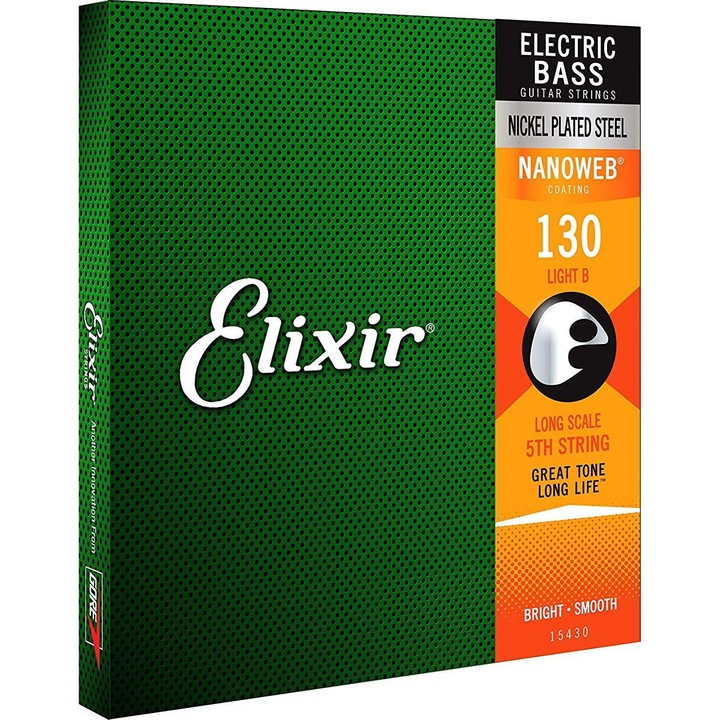 Elektromos basszus, Elixir, Nikkelezett acél NanoWeb bevonattal