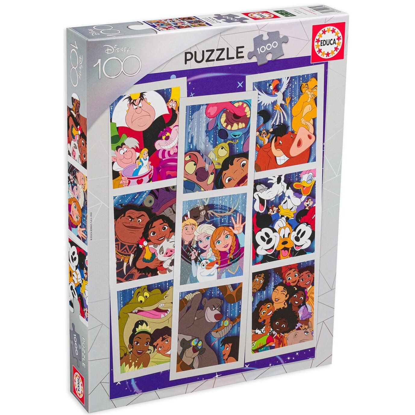 Puzzle Educa din 1000 de piese - 100 de ani Disney - eMAG.ro
