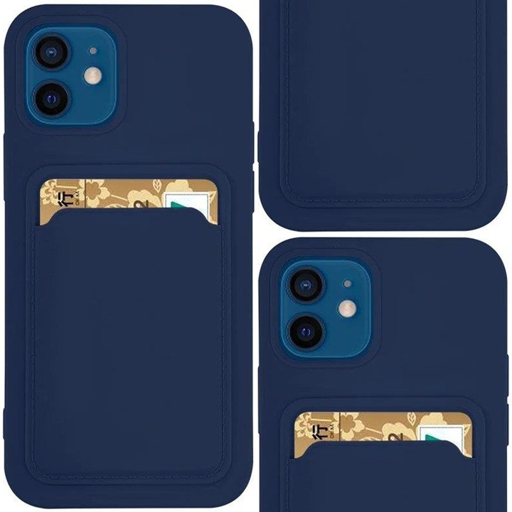 Husa telefon Hurtel Card Case, compartiment carduri, granat, pentru Xiaomi Redmi Note 11 Pro+ 5G / 11 Pro 5G / 11 Pro