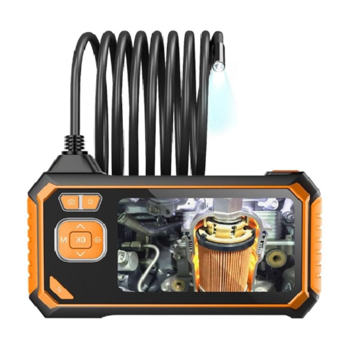 Camera Inspectie Endoscop Foto si Video LCD Full HD de 4,3 Inch, Lupa 8mm, Cablu 5m, IP67, Bateriei 1700mAh, 17 x 10 x 3 cm, Black