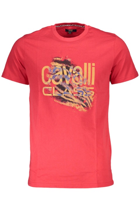 Tricou barbati cu decolteu la baza gatului, Cavalli Class, rosu, L
