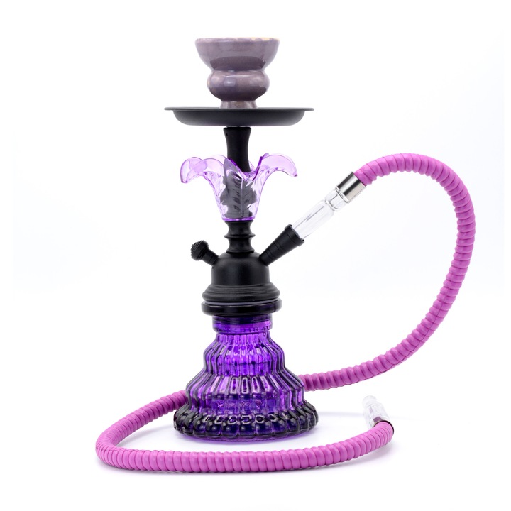 Narghilea Toro, Alanya, 1 furtun, Mov, 29 cm