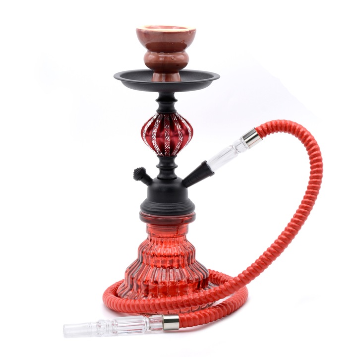 Narghilea Toro, Alcala, 1 furtun, Rosu, 29 cm