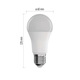 Смарт RGBW LED крушка EMOS GoSmart EM-ZQW515R, Wi-Fi, A60, Димируема, E27, 11W (75W), 1050 lm, Бяла и цветна светлина (2700-6500K), Енергиен клас F