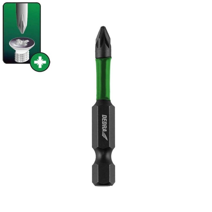 Dedra bit behajtó pozidriv PZ2 x 50 mm 1/4" 2 db