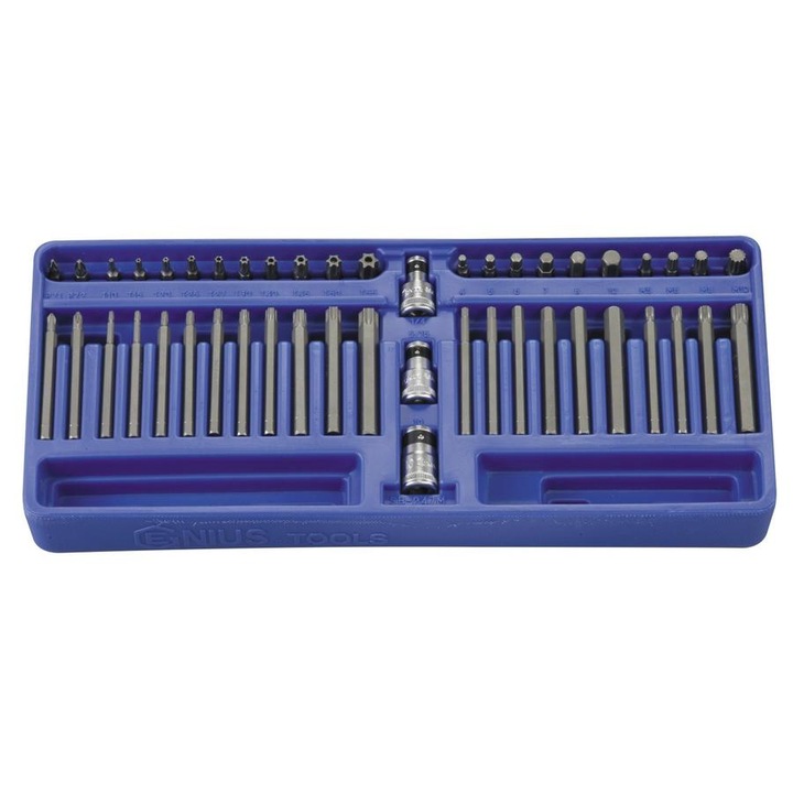 Genius imbusz, lyukas torx, XZN, pozidriv bit készlet 47 db