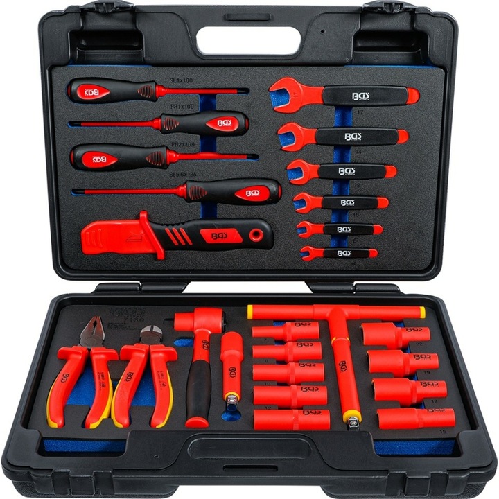 Set de scule mixte izolate, BGS, 26 buc