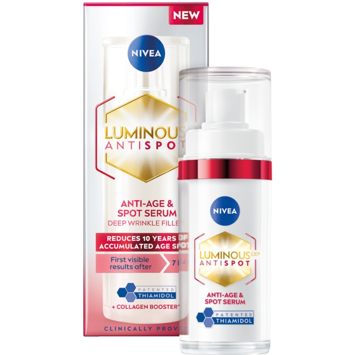 Serum 2-in-1 NIVEA Luminous630 anti-rid & anti-pete pigmentare, 30 ml
