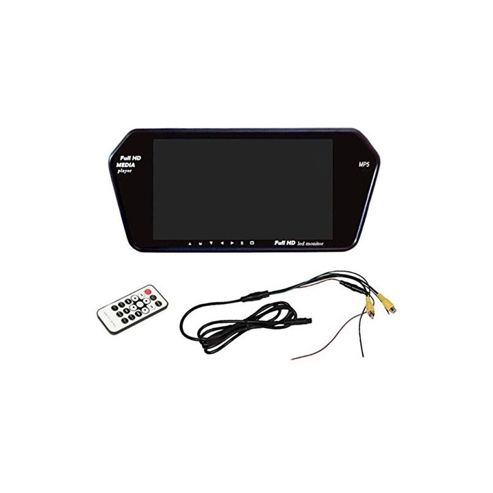 Monitor Camera Marsarier idealSTORE tip oglinda cu functie video MP5 si bluetooth, Include Telecomanda