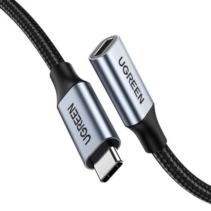 UGREEN hosszabbító USB-C 3.1 Gen2 US372 kábel, 4K, 100W, 1m , fekete