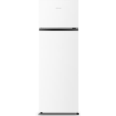 Frigider cu 2 usi Heinner HF-HS243F+, 243 l, Control mecanic, Lumina LED, Clasa F, H 161 cm, Alb