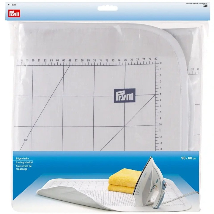 Vasalási védelemmel ellátott állvány, metrikus skálával, pamutból, mérete 60x90 cm, Prym 611925