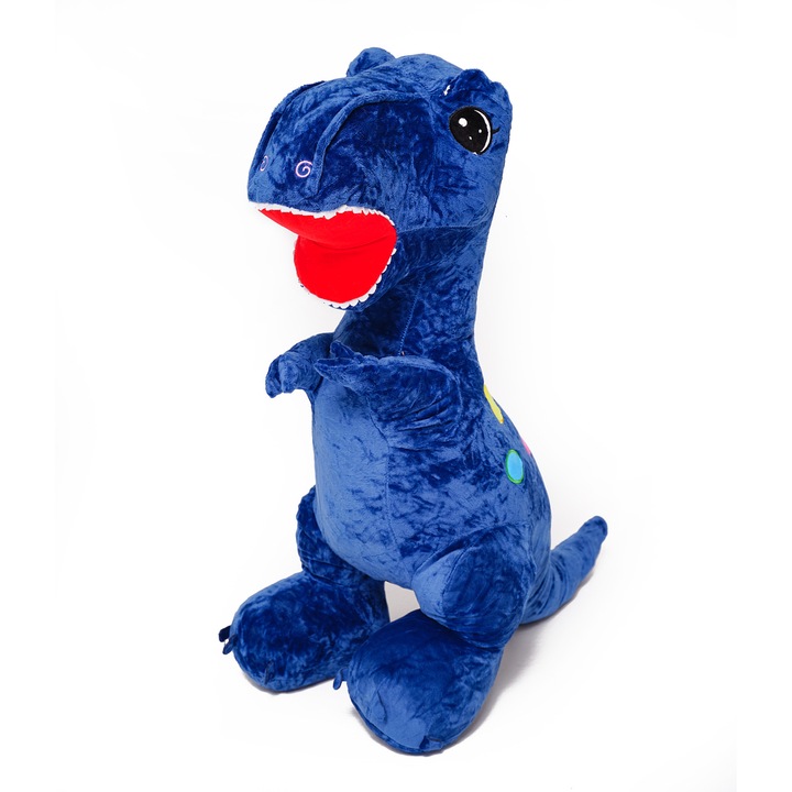 Jucarie de plus, Mis Gustaw, Dinosaur Edi, 60cm, Bleumarin
