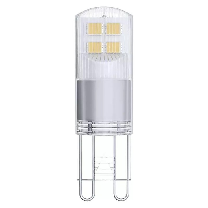 Bec LED clasic Emos ZQ9526 JC G9, 1,9W, 210lm, alb cald