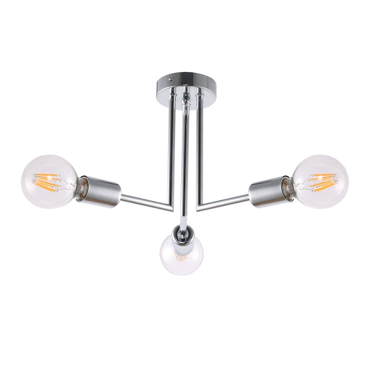 Csillár 5 karral, Agora Lightning, Acél, Króm, 25 cm