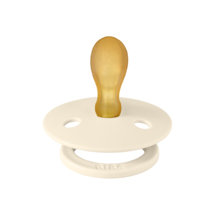 Suzeta Colour Latex, tetina simetrica, 6 luni + Ivory, BIBS