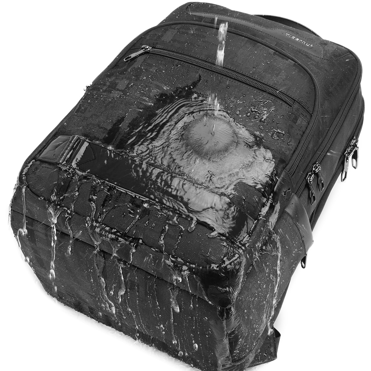 Rucsac laptop 15.6", casual business cu aspect retro, impermeabil, cu buzunar antifurt, Tigernu, 30x20x44 cm, Negru