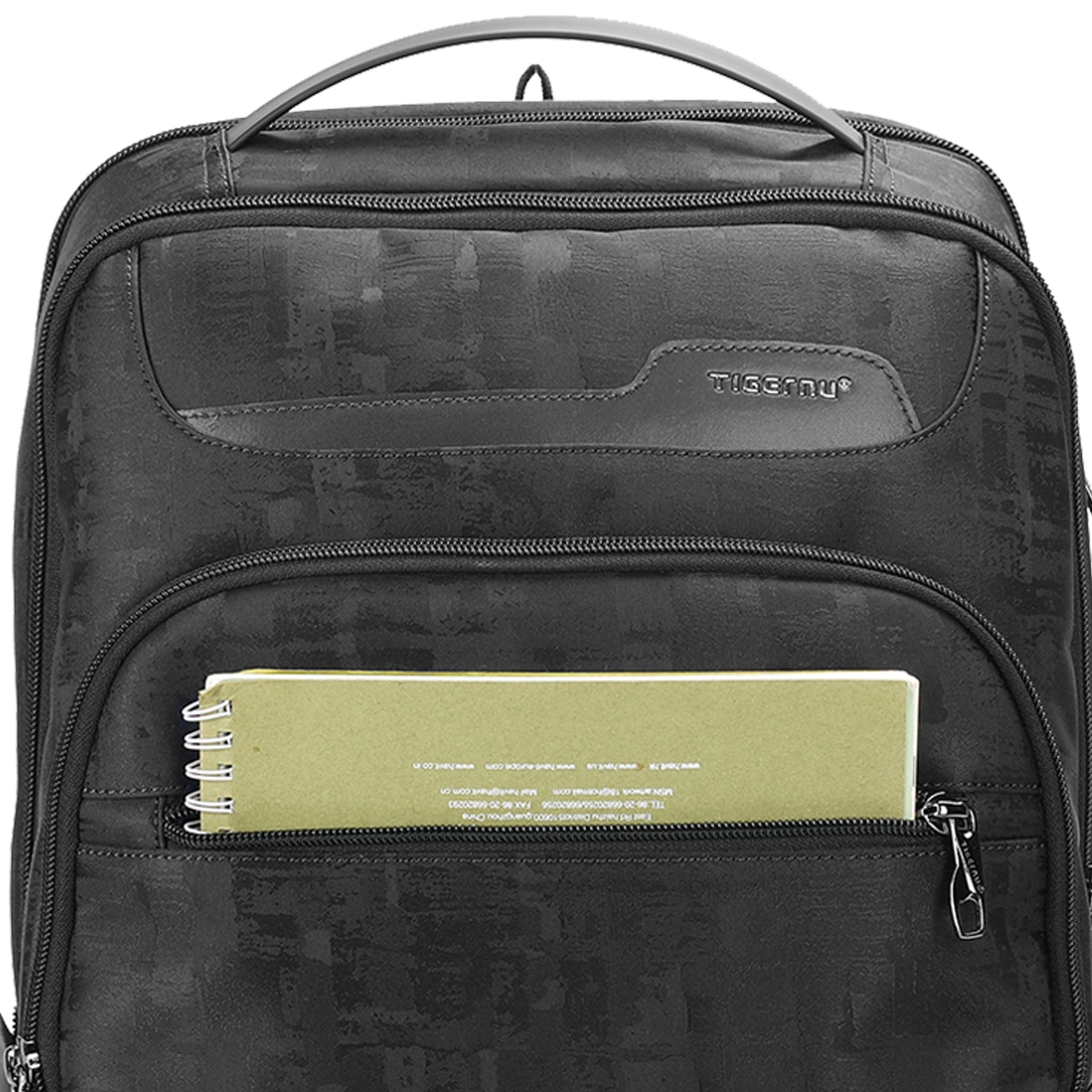 Rucsac laptop 15.6", casual business cu aspect retro, impermeabil, cu buzunar antifurt, Tigernu, 30x20x44 cm, Negru