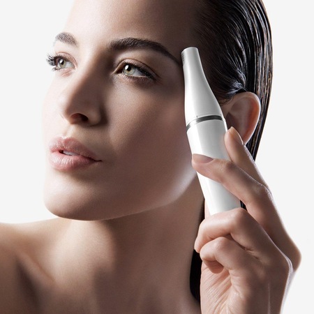 Epilator Facial Braun Face SE852, Editie limitata, 10 pensete, Alb/Rosu