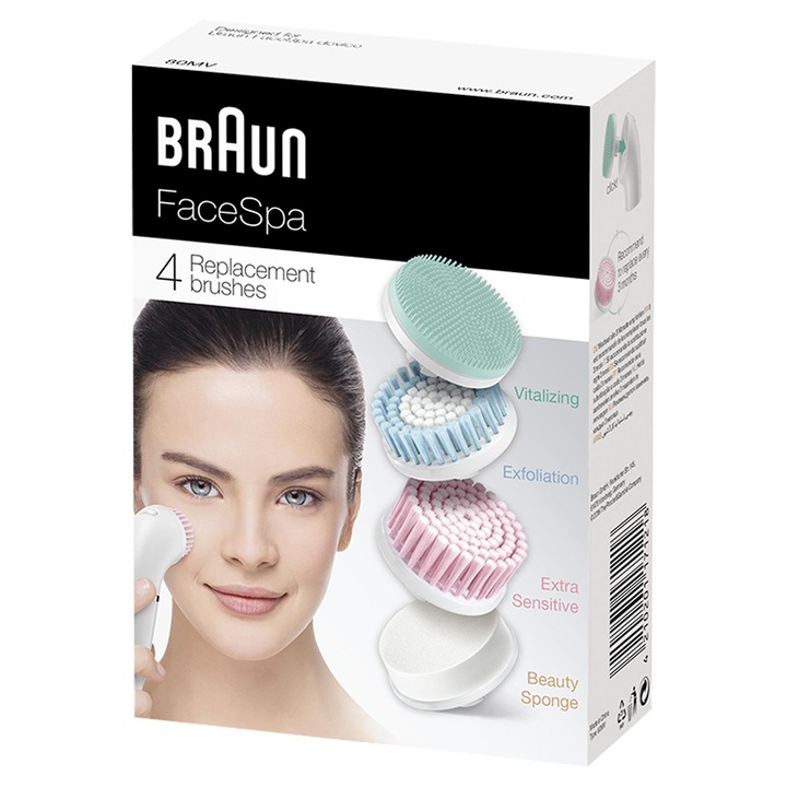Rezerva perie epilator Braun Face SE80MV, mix 4 rezerve