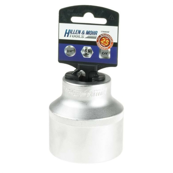 Вътрешен гаечен ключ Hillen & Mohr с 55 mm 3/4" PVC шестоъгълен държач