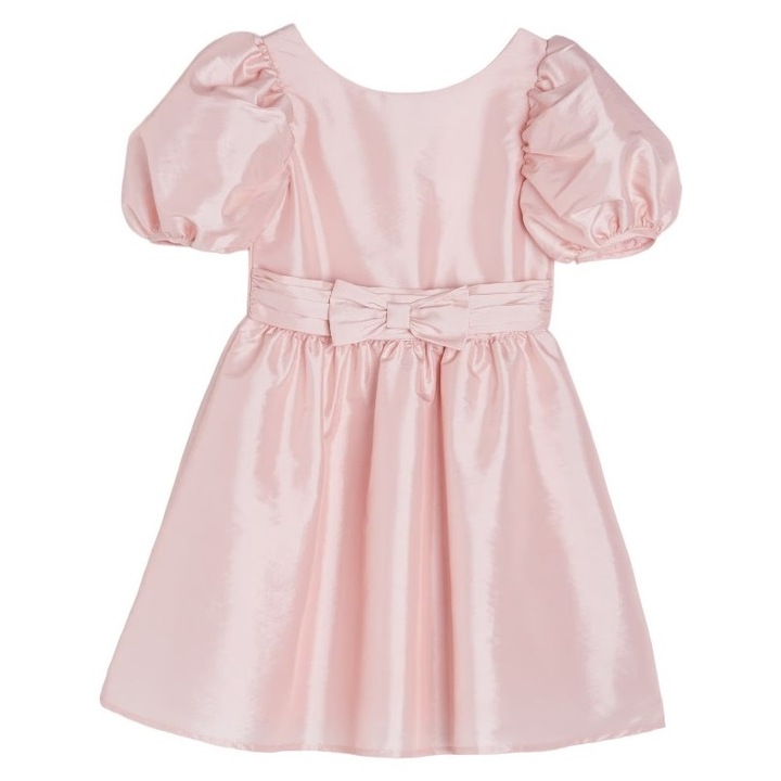 Rochie roz, eleganta, cu maneci bufante