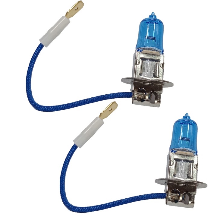 Set 2 becuri auto H3, Marba Light, Filtru UV, 24V, 70W, 1600lm, 6000k, Alb