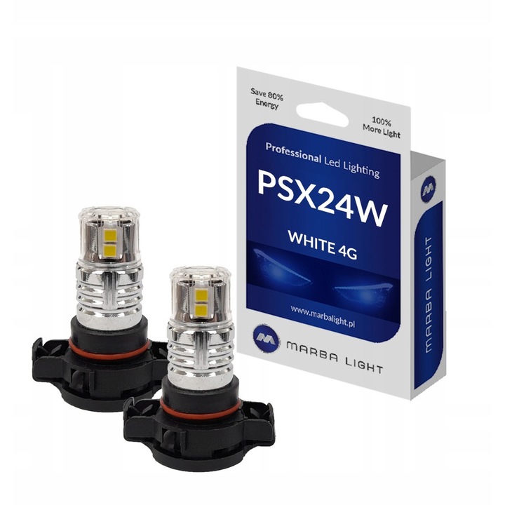 Set 2 becuri LED, Marba Light, Alb