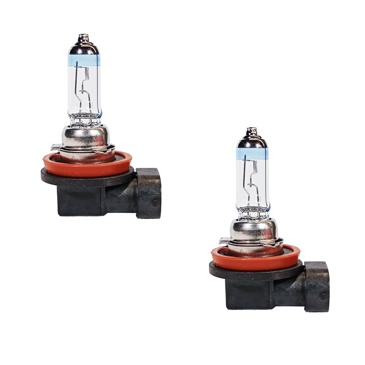 Set 2 becuri auto H11, Marba Light, Filtru UV, 12V, 55W, 1600 lm, Alb