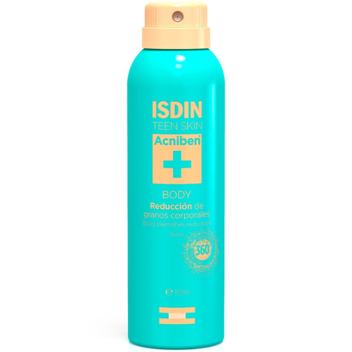 Spray pentru reducerea acneei corporale, Acniben Isdin, 150 ml
