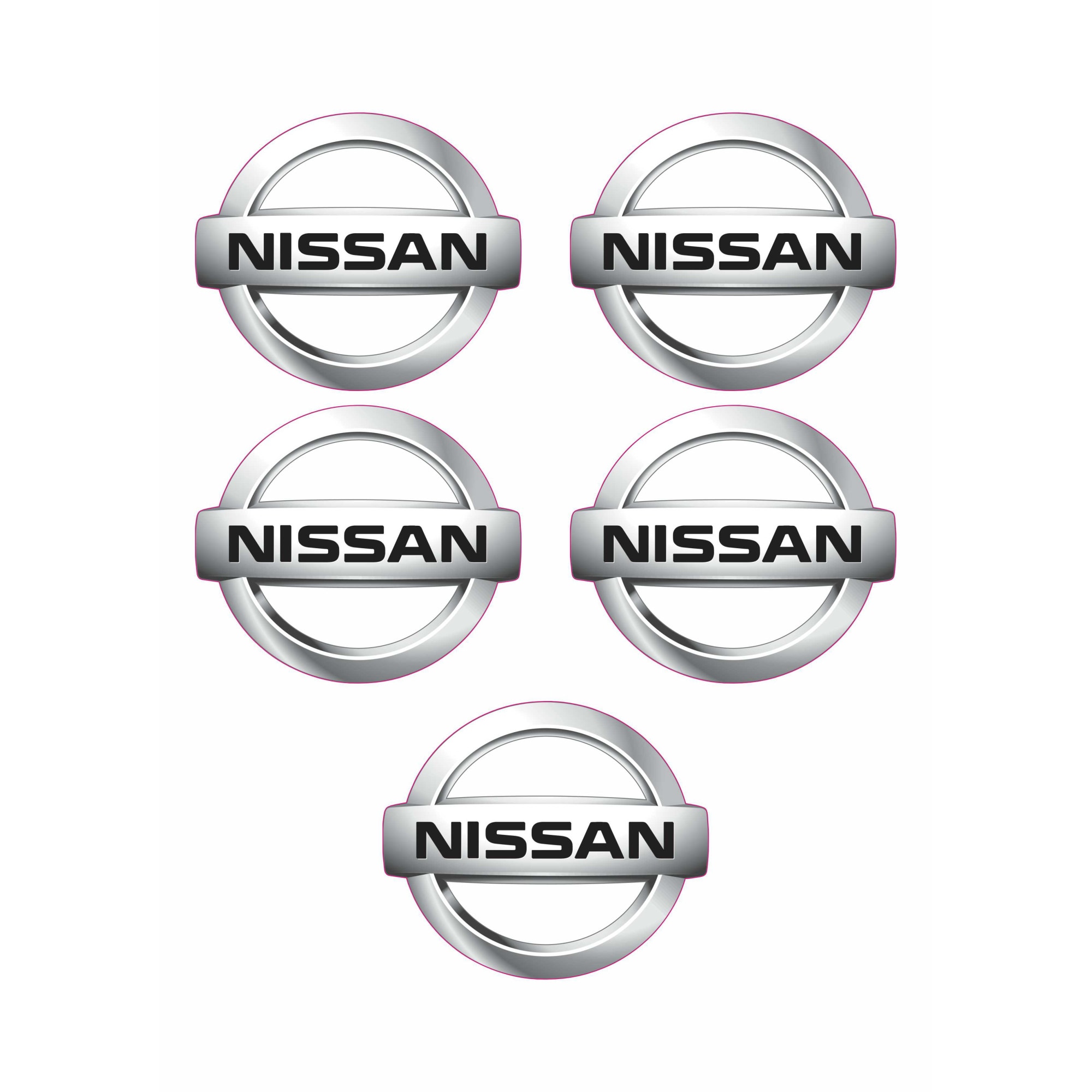 Set 5 stickere decorative de exterior/interior, Nissan, 10 cm fiecare ...