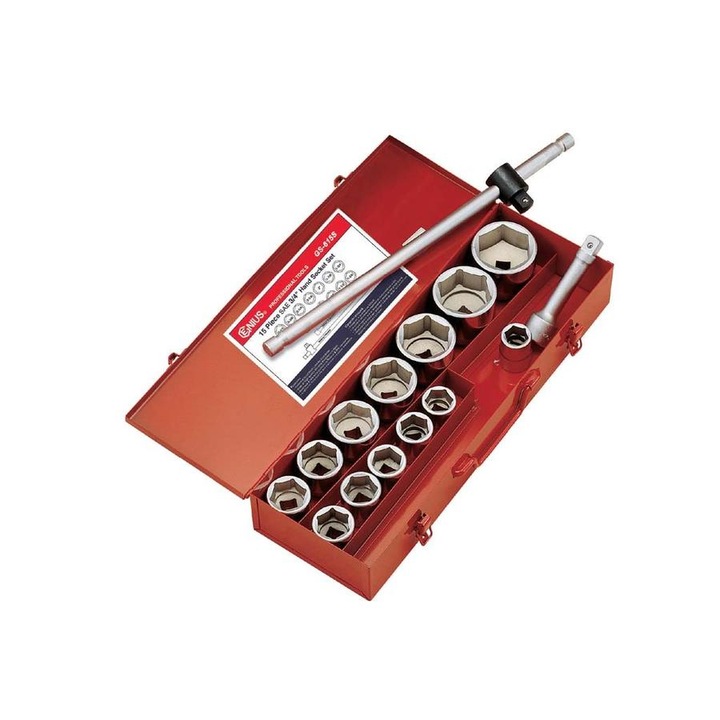 Genius dugókulcs készlet 15 részes 3/4"