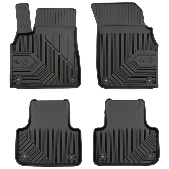Set 4 Covorase auto Frogum No.77 din Cauciuc pentru Audi Q8 de la 2018 Negru